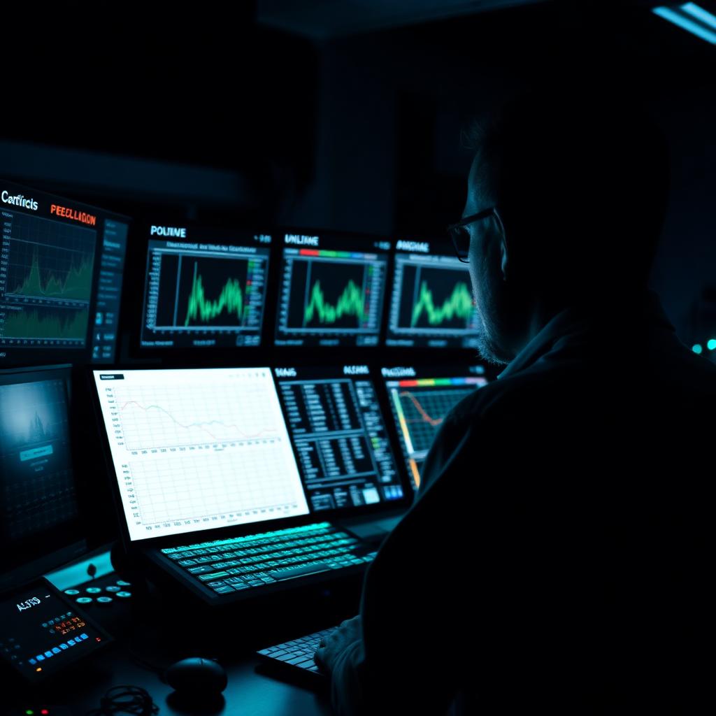 Engineer analyzing well production data
