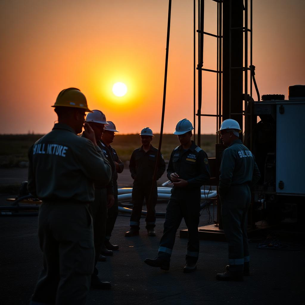 Field crew executing a well intervention